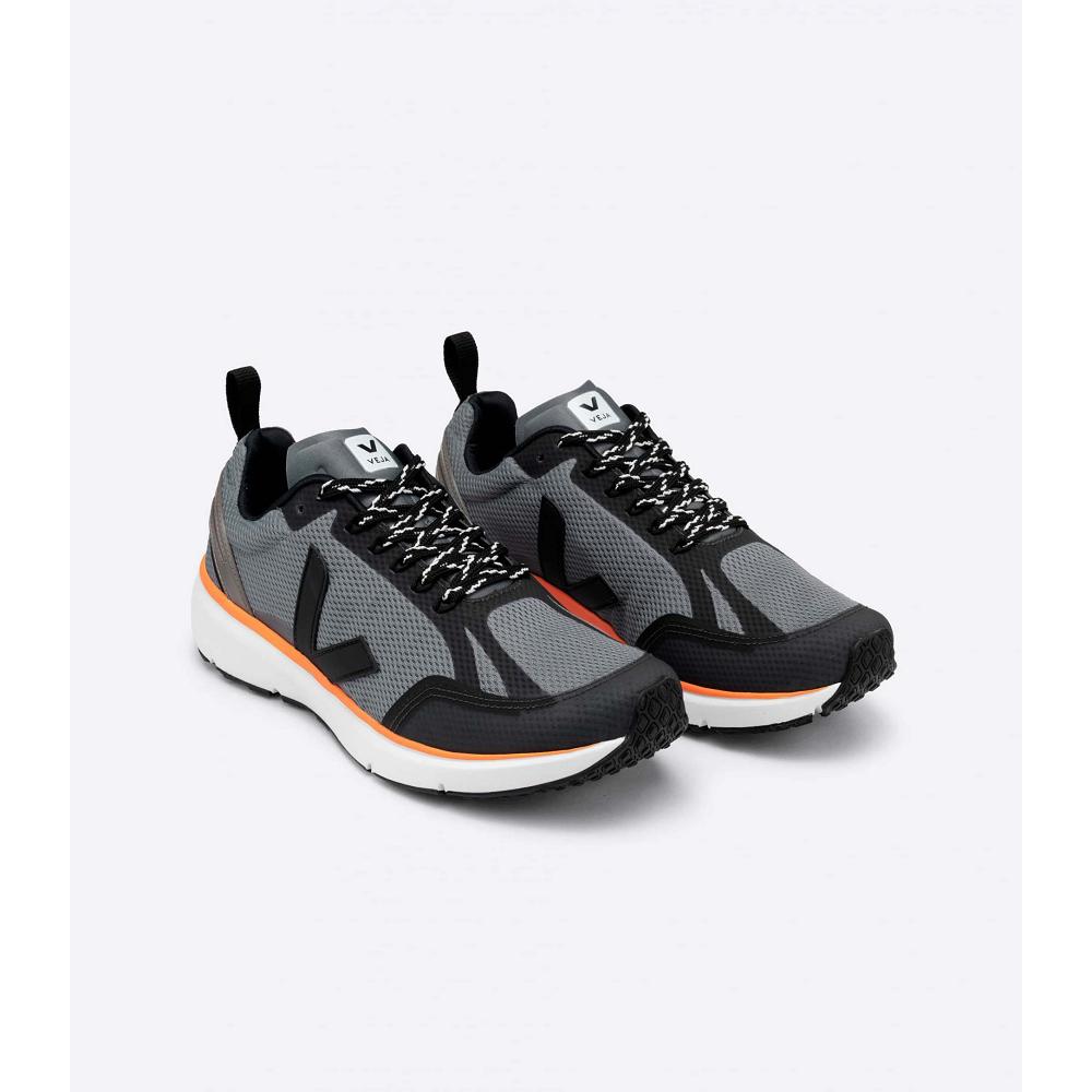 Veja CONDOR 2 ALVEOMESH Schoenen Dames Black/Orange | NL 490JPQ